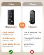 Philips Wi-Fi Smart Door Lock, Keyless Entry Door Lock with App Control,Fingerprint ID,Auto Lock,Keypad Deadbolt with Wi-Fi Bridge Adaptor,Smart Locks for Front Door-Matte Black - Image 5