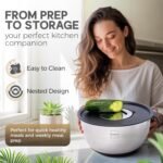 Stainless Steel Mixing Bowls Set of 3, Large Nesting Bowls with Airtight Lids for Food Prep, Cooking, Baking, Salad, and Outdoor Dining (Black, 3 Pcs) - Image 3