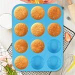 Silicone Muffin Pan, Cupcake Pan, 12 Cups, Food Grade Egg Muffin Baking Silicone Molds, Non-stick, 3 Pcs - Image 3