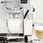 EspressoWorks 19-Bar Espresso, Latte and Cappuccino Maker 10-Piece Set - Brew Cappuccino and Latte with One Button - Espresso Machine with Milk Steamer 1250W - Coffee Gifts (White) - Image 4