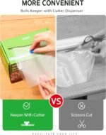 Syntus 11" x 150' Food Vacuum Seal Roll Keeper with Cutter Dispenser, Commercial Grade Vacuum Sealer Bag Rolls, BPA Free Food Vac Bags, Ideal for Storage, Meal Prep and Sous Vide - Image 3