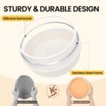Vinino 6 Inch Silicone Round Cake Pan with Metal Reinforced Frame Set of 2, Nonstick Silicone Springform Pan for Baking Suitable for Making Layers, Cheese & Chocolate Cakes - Image 3
