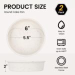 Vinino 6 Inch Silicone Round Cake Pan with Metal Reinforced Frame Set of 2, Nonstick Silicone Springform Pan for Baking Suitable for Making Layers, Cheese & Chocolate Cakes - Image 5