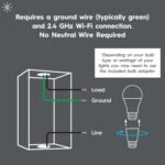 GE CYNC Smart Dimmer Light Switch & Motion Sensor, No Neutral Wire Required, Bluetooth and WiFi 3-Wire Switch, Works with Amazon Alexa and Google Home, White (1 Pack) - Image 5