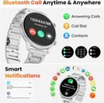 Hwagol Smart Watches for Women Android Phones iPhone Compatible(Bluetooth Call),1.39'' Round Fitness Tracker Heart Rate/Sleep Monitor,100+Sport Modes Pedometer - Image 3