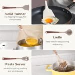 Kitchen Utensils Set of 11 with Holder, Silicone Cooking Utensils Set, Spatula Sets, Heat Resistant Non-Stick Kitchen Utensils, Kitchen Utensil Gadgets Tools BPA-Free Silicone Utensils - Image 4