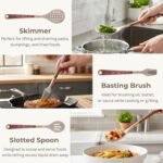 Kitchen Utensils Set of 11 with Holder, Silicone Cooking Utensils Set, Spatula Sets, Heat Resistant Non-Stick Kitchen Utensils, Kitchen Utensil Gadgets Tools BPA-Free Silicone Utensils - Image 5