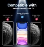MAGIC JOHN 2 Pack for iPhone 11/iPhone XR 6.1 inch Privacy Glass Screen Protector, Auto Dust-Elimination Installation, Bubble Free, HD Clear, Easy Installation - Image 3