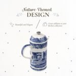 Spode Blue Italian French Press | 28-Ounce Capacity | Espresso, Coffee, and Tea Maker | Porcelain Cafetiere | Stainless Steel Plunger | Dishwasher Safe (Blue/White) - Image 4