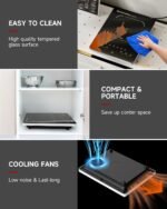 Portable Electric Stove,110V Electric Hot Plate Single Burner Electric Cooktop Countertop Burner with 6 Preset Functions,10 Power Levels,LED Touch Control, Child Lock &Timer - Image 5