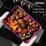 CAROTE 3-Piece Baking Pan Set - Bakeware Set, Baking Sheet Set Including 13 Inch 15 Inch 17 Inch Sheet Pan, Cookie Sheet for Baking, Royal Violet - Image 5