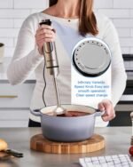 Handblender with Plug,Immersion Blender Handheld, Heavy-Duty Copper Motor, Detachable Stainless Blade Dishwasher Safe, 2 Modes with Pulse,Infinitely Variable Speed, Space-Saving Design - Image 5