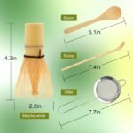 Matcha Whisk Set,Matcha Whisk,Matcha Set,Bamboo Whisk,Matcha Kit,Chasen Matcha Stirrer,Made from 100% Natural Bamboo,Durable and perfect for making matcha tea - Image 3