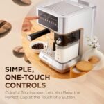Ivation Espresso & Cappuccino Maker w/Milk Frother | 58mm | Coffee Machine for Home | Single & Double Shots | Espresso, Cappuccino, Latte, & Froth | Auto-Clean & Descale - Detachable Milk Reservoir - Image 5