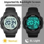 Beeasy Men Digital Sports Watch,Waterproof Watch with Stopwatch Countdown Timer Alarm Function Dual Time Rubber Strap Wrist Watch for Men/Student - Image 4