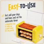 Nostalgia Oscar Mayer Extra Large Countertop 8 Hot Dog Roller and Bun Toaster Oven - Stainless Steel Rollers and Non-stick Warming Racks - Adjustable Timer - Image 4