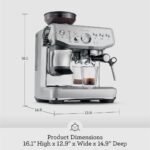 Breville Barista Express Impress Espresso Machine BES876DBL, Damson Blue - Image 4