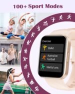 RUIMEN Smart Watches for Women Men (Answer/Make Calls) Compatible with iPhone/Android Phones, 1.85" HD Screen Fitness Tracker Heart Rate Monitor 100+ Sports Tracker Watch Waterproof (Pink) - Image 3
