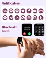 RUIMEN Smart Watches for Women Men (Answer/Make Calls) Compatible with iPhone/Android Phones, 1.85" HD Screen Fitness Tracker Heart Rate Monitor 100+ Sports Tracker Watch Waterproof (Pink) - Image 4