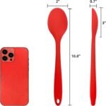 10 Pack Silicone Mixing Spoon, 10.8 Inch Heat Resistant Kitchen Spoons for Cooking, Large Non-Stick Basting Serving Stirring Mixing Spoon for Baking, Serving Scraping - Image 3