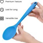 10 Pack Silicone Mixing Spoon, 10.8 Inch Heat Resistant Kitchen Spoons for Cooking, Large Non-Stick Basting Serving Stirring Mixing Spoon for Baking, Serving Scraping - Image 4