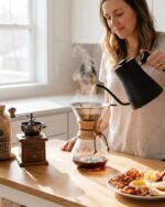 AGOGO Pour Over Coffee Maker Glass - 6/8/10 Cup Barista Kit with 304 Stainless Filter for Home, Office, Camping, Cafes - Easy Clean Coffee Dripper Set (Rag&Brush Included) (8 Cup/28 oz) - Image 4