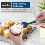 Silicone Spatula Set - 4-Piece Rubber Spatulas Silicone Heat Resistant 600°F for Everyday Task - Seamless Design Kitchen Spatulas for Nonstick Cookware - Royal Blue - Image 6
