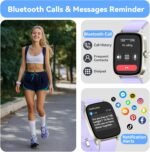 Pedometer Watch for Men Women Android & iPhone, 1.85" Retina Display with Answer/Make Calls, Smart Watch with Pedometer, Calories & Step Counter, Waterproof Heart Rate/Sleep/SpO2 Monitor - Image 3