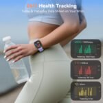 Pedometer Watch for Men Women Android & iPhone, 1.85" Retina Display with Answer/Make Calls, Smart Watch with Pedometer, Calories & Step Counter, Waterproof Heart Rate/Sleep/SpO2 Monitor - Image 4