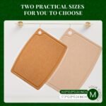 Kikcoin Wood Cutting Board, Cutting Boards for Kitchen Dishwasher Safe Non-slip Chopping Board with Juice Groove, Wood Fiber Composite Cutting Board with Hanging Hole, 14.6"*10.8" - Image 3