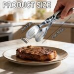 Kitchen Metal Tongs, Heat-Resistant Stainless Steel Cooking Tongs, Stable Clamping and Flipping Performance, Tongs for Cooking, Steak,Bread,Pizza and BBQ - Image 8
