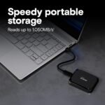Crucial X9 4TB Portable SSD, Up to 1050MB/s, USB 3.2 USB-C, External Solid State Drive, Compatible with Windows, Mac, & Android, Reliable Storage for Games, Files, & Backups, Black - CT4000X9SSD902 - Image 3