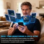 Smart Health Ring for Men Women, Fitness Tracker Ring with Sleep Monitoring, Heart Rate, SpO2, IP68 Waterproof, Step Counter Calorie Tracker Health Rings (Black 7) - Image 3