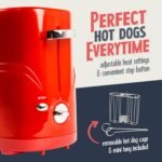 Nostalgia HDT600RETRORED Retro Pop-Up 2 Hot Dog and Bun Toaster, With Mini Tongs, Works With Chicken Dogs, Turkey Dogs, Veggie Links, Sausages and Brats - Image 5