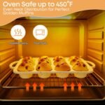 2-Pack 12-Cup Silicone Cupcake Pan, Nonstick Flexible Muffin Pan, Dishwasher Safe Muffin Tray with Handles, Seamless Silicone Muffin Tin for Baking Egg Bites & Cupcakes - Image 8