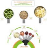 Magnetic Stackable Stainless Steel Measuring cups and spoons set,4 Magnetic measuring cups,4 magnetic measuring spoons - Image 3