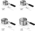 Magnetic Stackable Stainless Steel Measuring cups and spoons set,4 Magnetic measuring cups,4 magnetic measuring spoons - Image 4