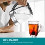 AZEUS Fast Boil Electric Water Kettle, 1.8L Large Capacity with Auto Shut-Off and Boil-Dry Protection, BPA-Free Borosilicate Glass &Stainless Steel - Image 4