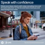 Poly – Voyager Free 20 – True Wireless Earbuds in Black - Adaptive ANC, AI Enhanced Audio and Personalized Comfort - Works with PC/Mobile - Image 5