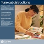 Poly – Voyager Free 20 – True Wireless Earbuds in Black - Adaptive ANC, AI Enhanced Audio and Personalized Comfort - Works with PC/Mobile - Image 7