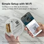 Kidde Smart Smoke and Carbon Monoxide Detector, Ring App Enabled for Real-Time Notifications, Hardwired Alarm, AA Backup Battery - Image 6