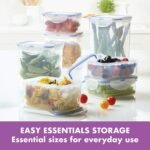 LOCK & LOCK Easy Essentials Food Storage lids/Airtight containers, BPA Free, 14 Piece - Tall Rectangle, Clear - Image 4