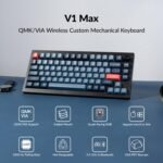 Keychron V1 Max 75% RGB Custom Mechanical Keyboard, 2.4Ghz/Bluetooth 5.1/Wired QMK/VIA Programmable Macro, Hot-Swappable Gateron Jupiter Red Switch Gasket Mount for Mac Windows Linux - Image 3