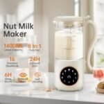 48 oz Nut Milk Maker Machine with 16 Blades, 8 in 1 Automatic Homemade Almond, Oat, Soy, Plant-Based Milk and Dairy Free Beverages, Almond Maker, Self-cleaning, Keep Warm/24-Hour Delay - Image 3