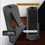 MOTIVE Designed for iPhone 16 Case with Belt Clip, Magnetic Case Magsafe Compatible, Heavy Duty and Quad Layer Military Grade Protection for iPhone16 Holster, 6.1" | Black - Image 4
