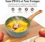 2-Piece Nonstick Cookware Set: 8.5" Egg Pan & 1.4QT Saucepan | 100% Non-Toxic (PFAS/PFOA Free), Dishwasher Safe | The Ultimate Space-Saver for Studio, Dorm & First Apartment - Image 4