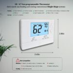 NonProgrammable Thermostat for Home, Digital Energy-Saving Thermostat,Single-Stage Systems, 1 Heat/1 Cool, Easy DIY Install,White Backlight - Image 4