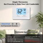 NonProgrammable Thermostat for Home, Digital Energy-Saving Thermostat,Single-Stage Systems, 1 Heat/1 Cool, Easy DIY Install,White Backlight - Image 5