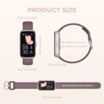 Health Fitness Tracker Smart Watch with 24/7 Heart Rate, Blood Oxygen, Sleep Tracker, Pedometer, 3 Colorful Bands & 3ATM Waterproof Activity Tracker with Step Calorie Counter, Smoke Violet - Image 5