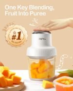 Baby Food Maker, HEYVALUE 13-in-1 Larger Baby Food Processor Set, Fruit, Vegatable, Meat, Puree Blender with Baby Containers, Food Freezer Tray, Silicone Spoons, Spatula,20 OZ(Gray) - Image 3